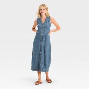 Target Blue Denim Midi Dress